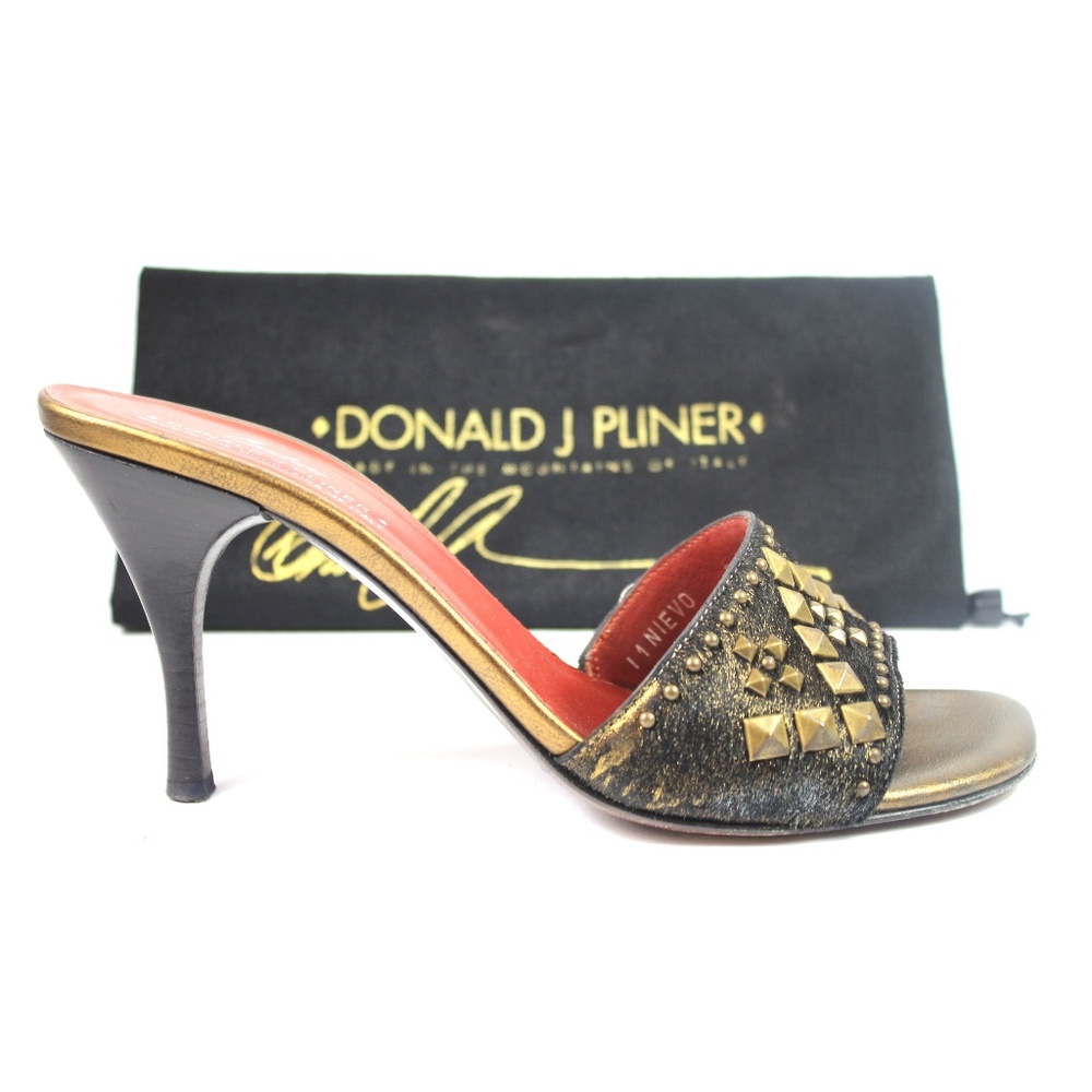 Donald J Pliner Women Mules Heel Calf Hair Italy 9
